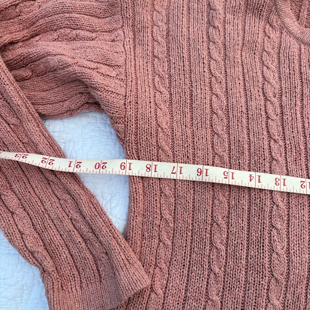 Pink Cable Knit Sweater - Picture 9 of 10